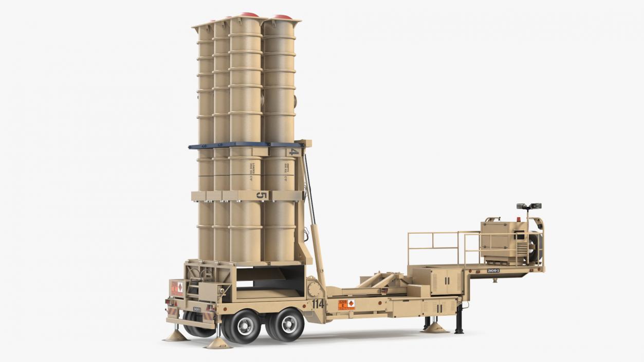 3D model Israels Arrow-3 Missile Defense System Rigged