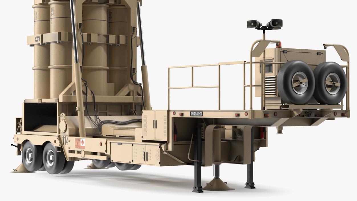 3D model Israels Arrow-3 Missile Defense System Rigged