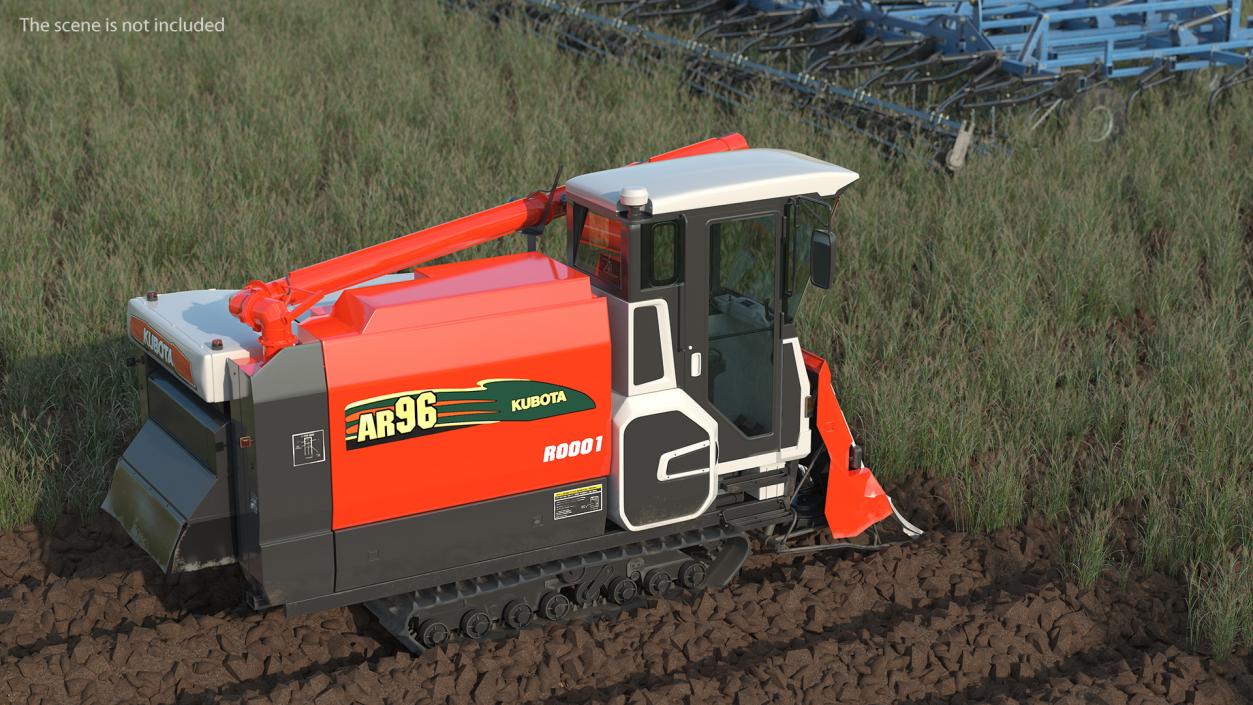 Rice Combine Harvester Kubota AR96 3D model