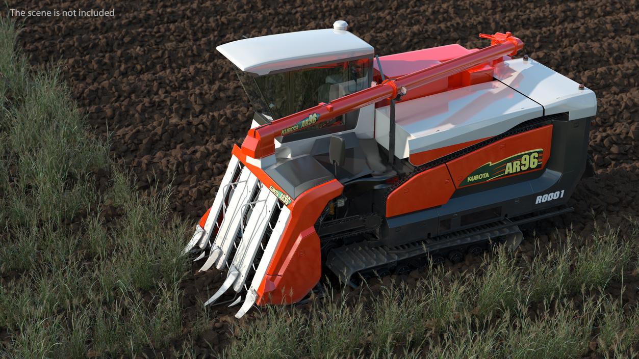 Rice Combine Harvester Kubota AR96 3D model