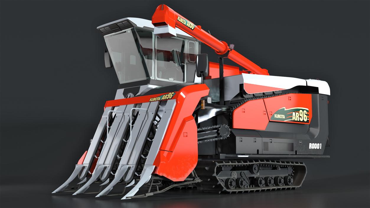 Rice Combine Harvester Kubota AR96 3D model