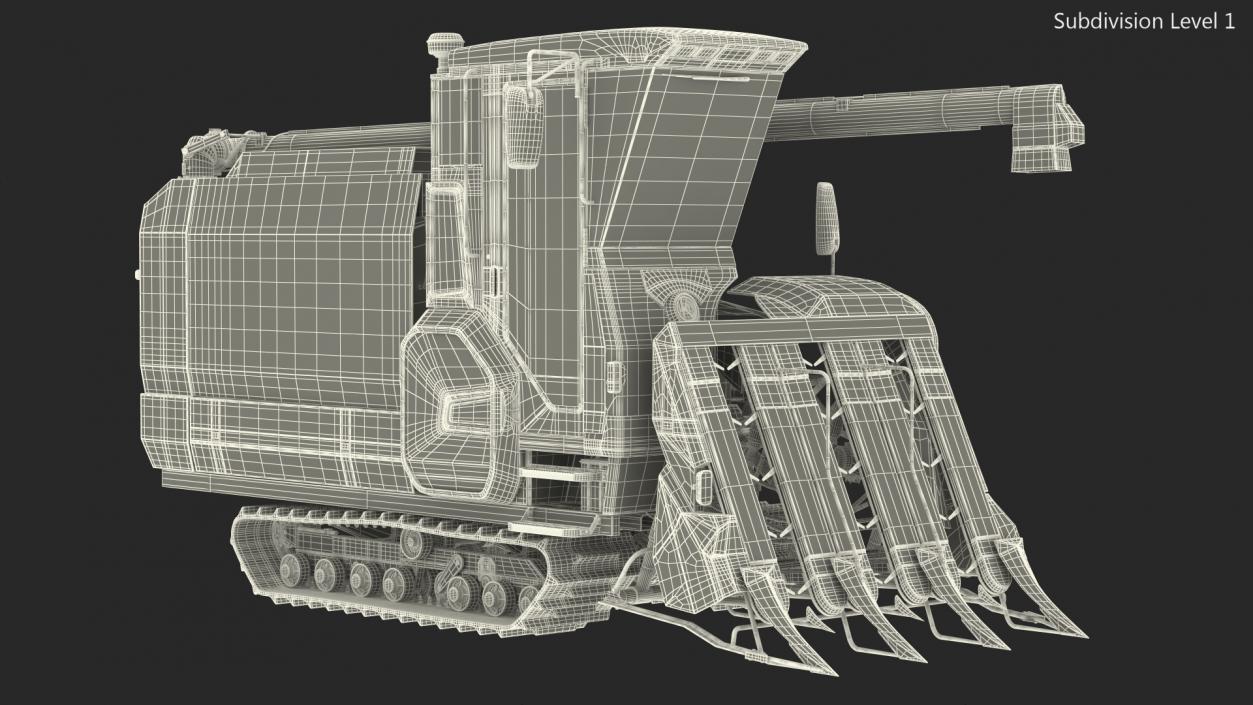 Rice Combine Harvester Kubota AR96 3D model