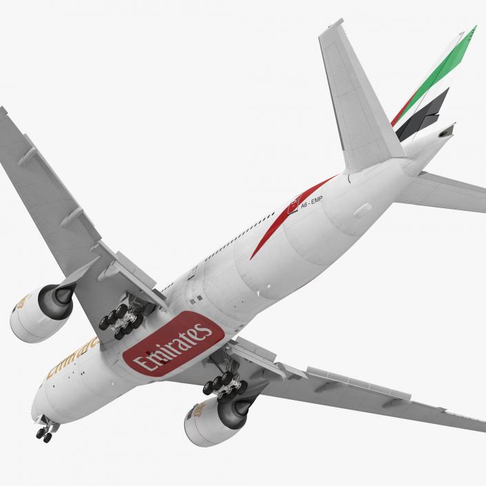 3D Boeing 777 200ER Emirates Airlines Rigged