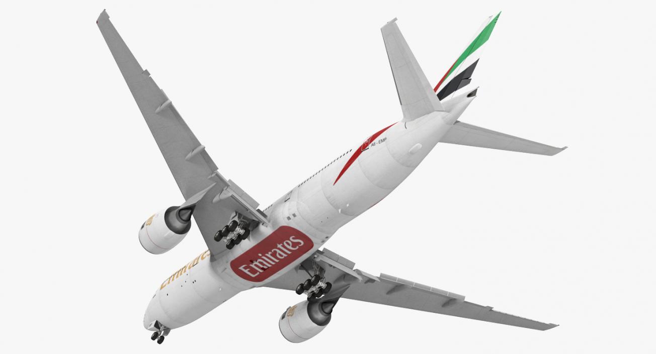 3D Boeing 777 200ER Emirates Airlines Rigged