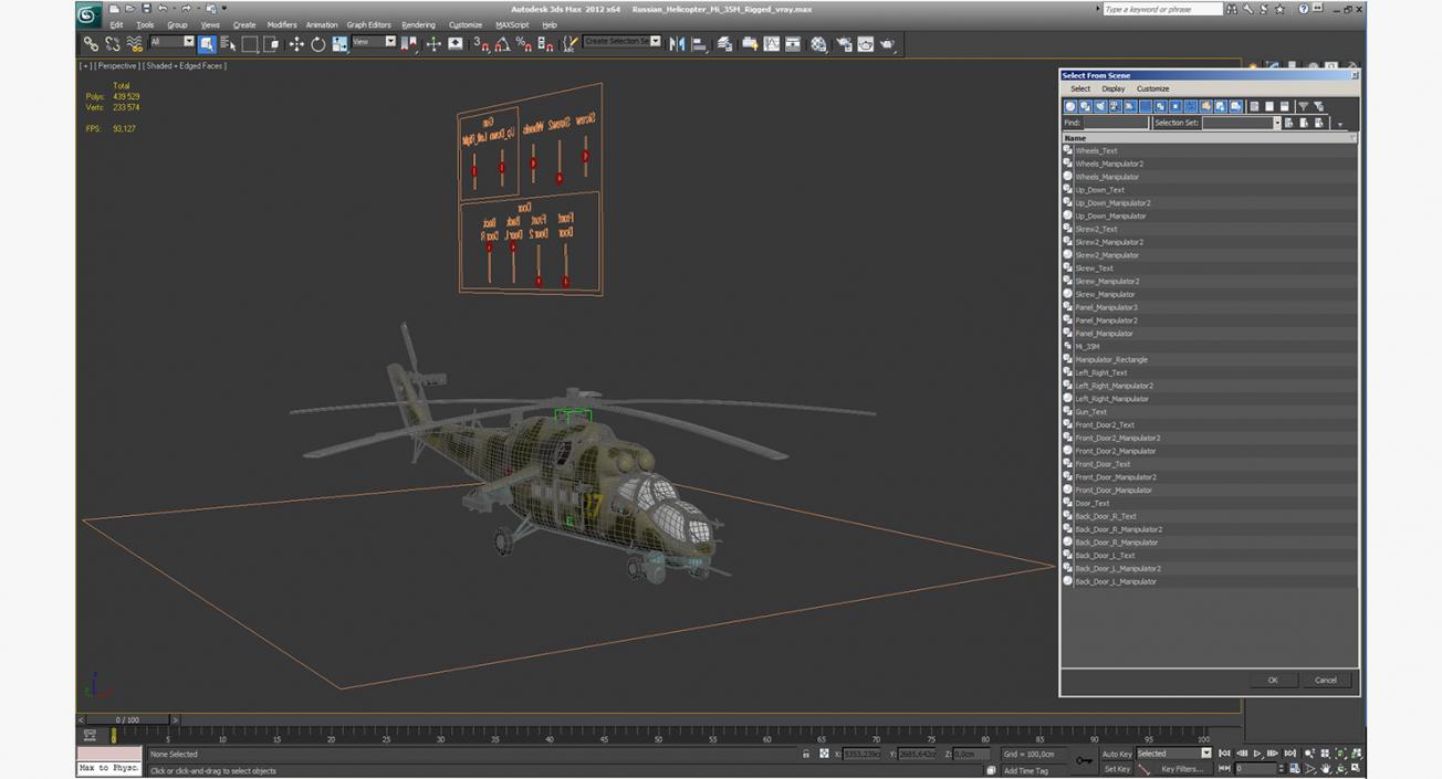 Russian Helicopter Mi-35M Rigged 3D