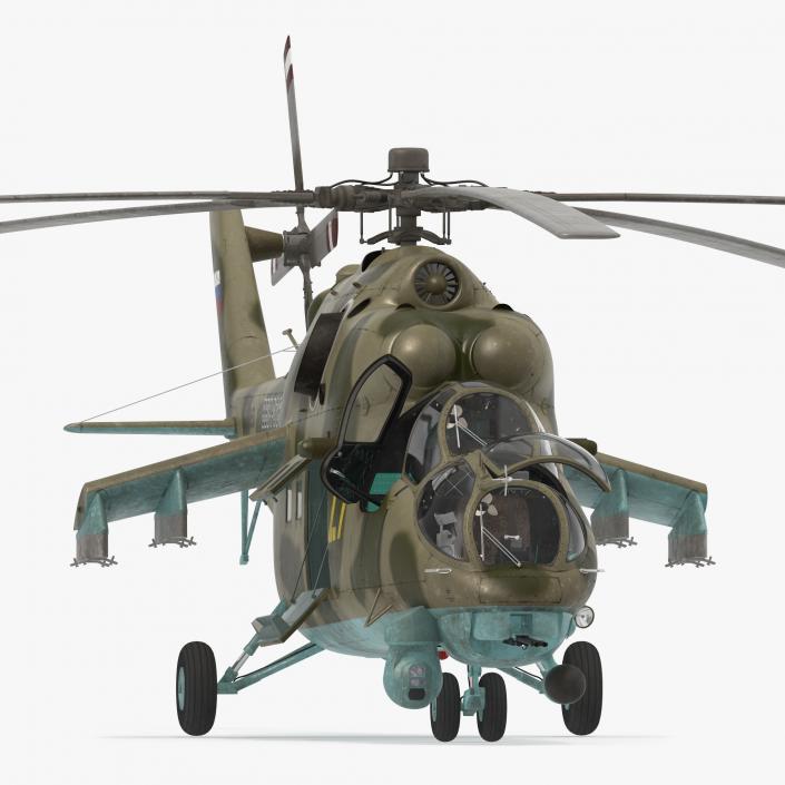 Russian Helicopter Mi-35M Rigged 3D