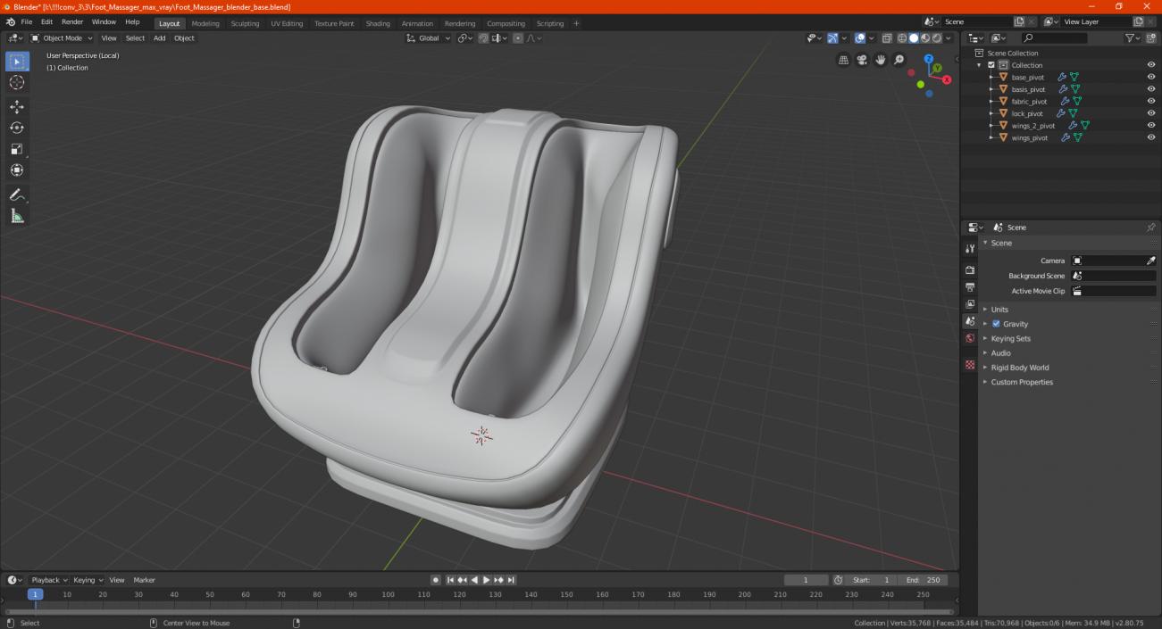 3D Foot Massager model