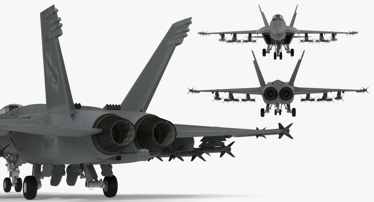 3D Rigged US Military Aircrafts Collection 3