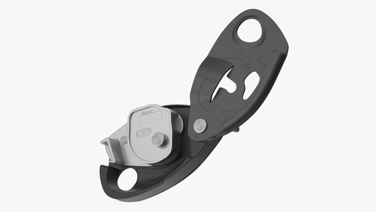 Descender Gri Gri Petzl Black Open 3D model