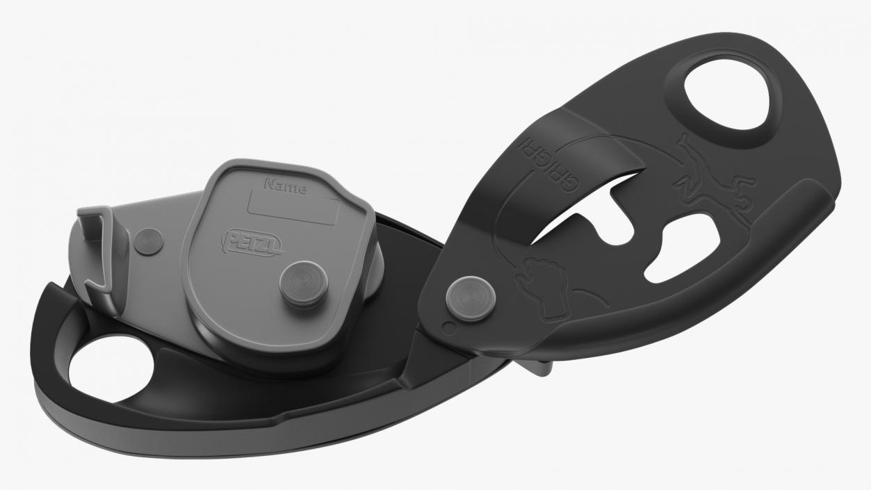 Descender Gri Gri Petzl Black Open 3D model