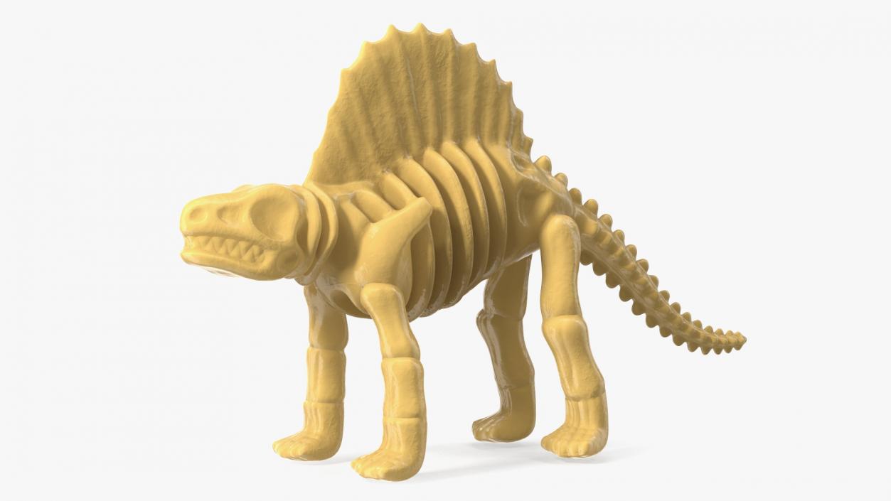 Dimetrodon Dinosaur Skeleton Toy 3D