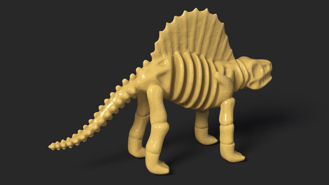 Dimetrodon Dinosaur Skeleton Toy 3D