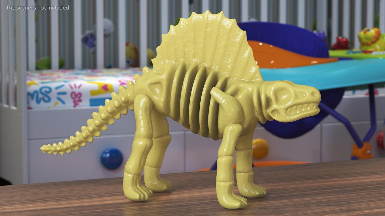 Dimetrodon Dinosaur Skeleton Toy 3D