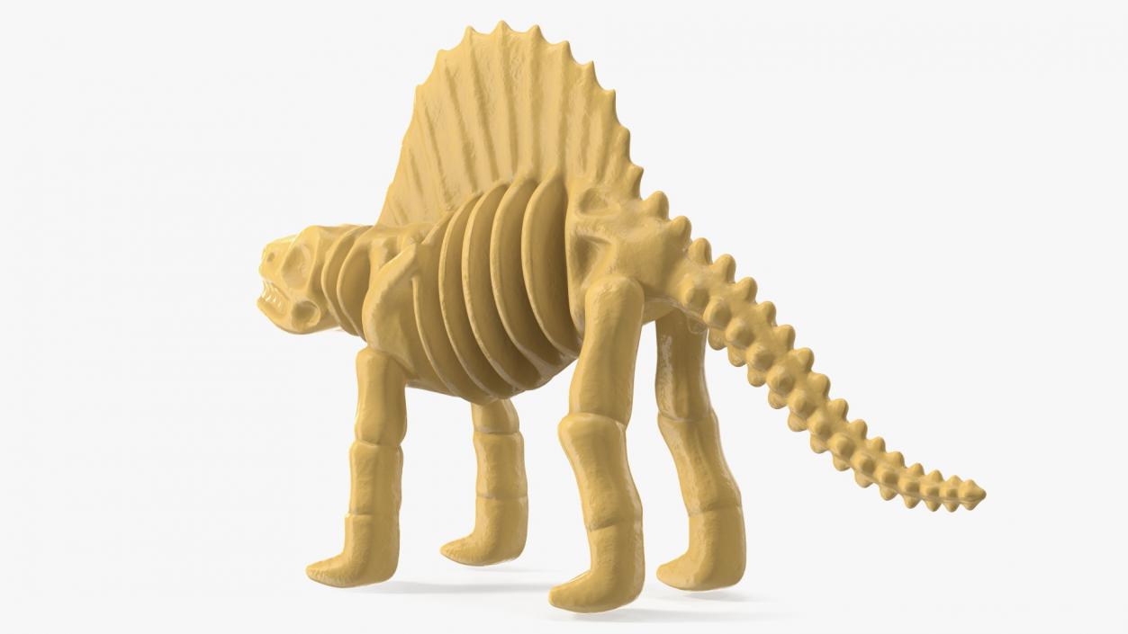 Dimetrodon Dinosaur Skeleton Toy 3D