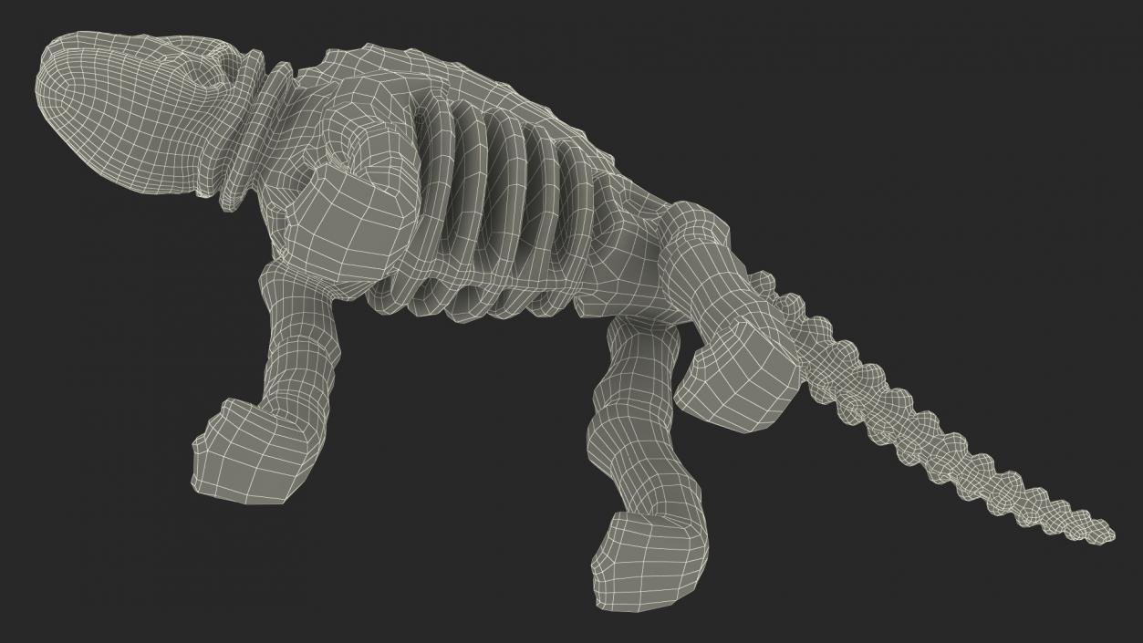 Dimetrodon Dinosaur Skeleton Toy 3D