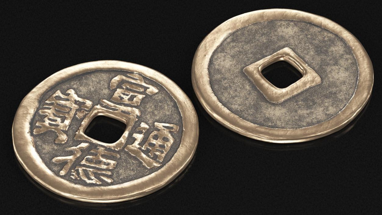 3D model Ancient China Coins Collection