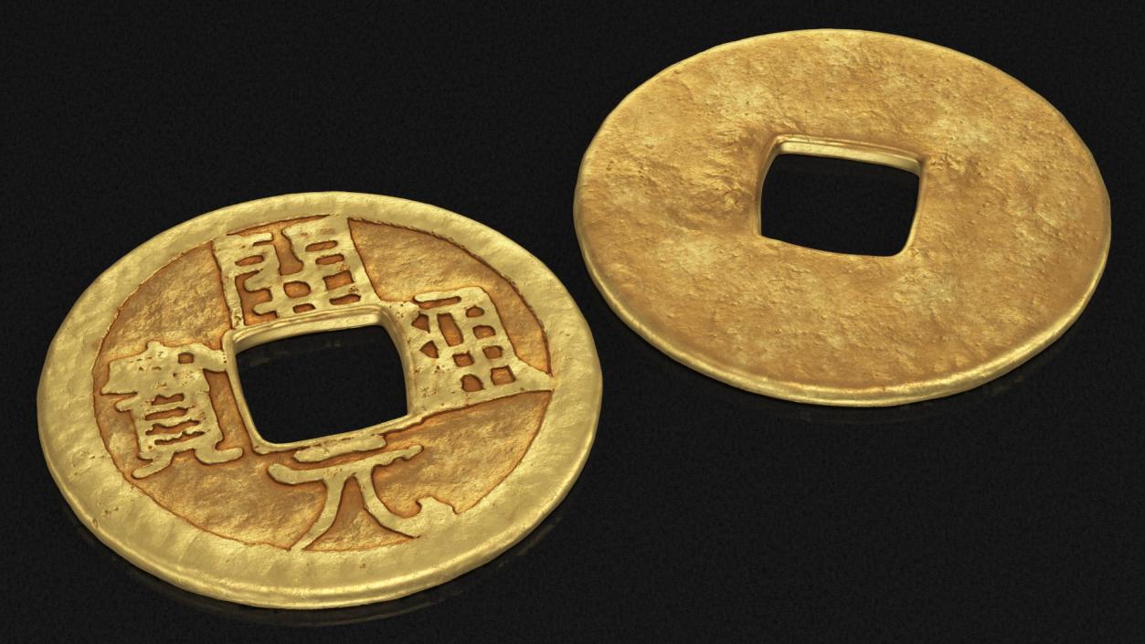 3D model Ancient China Coins Collection