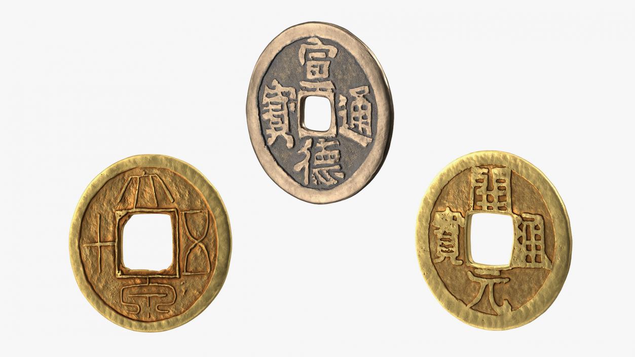 3D model Ancient China Coins Collection