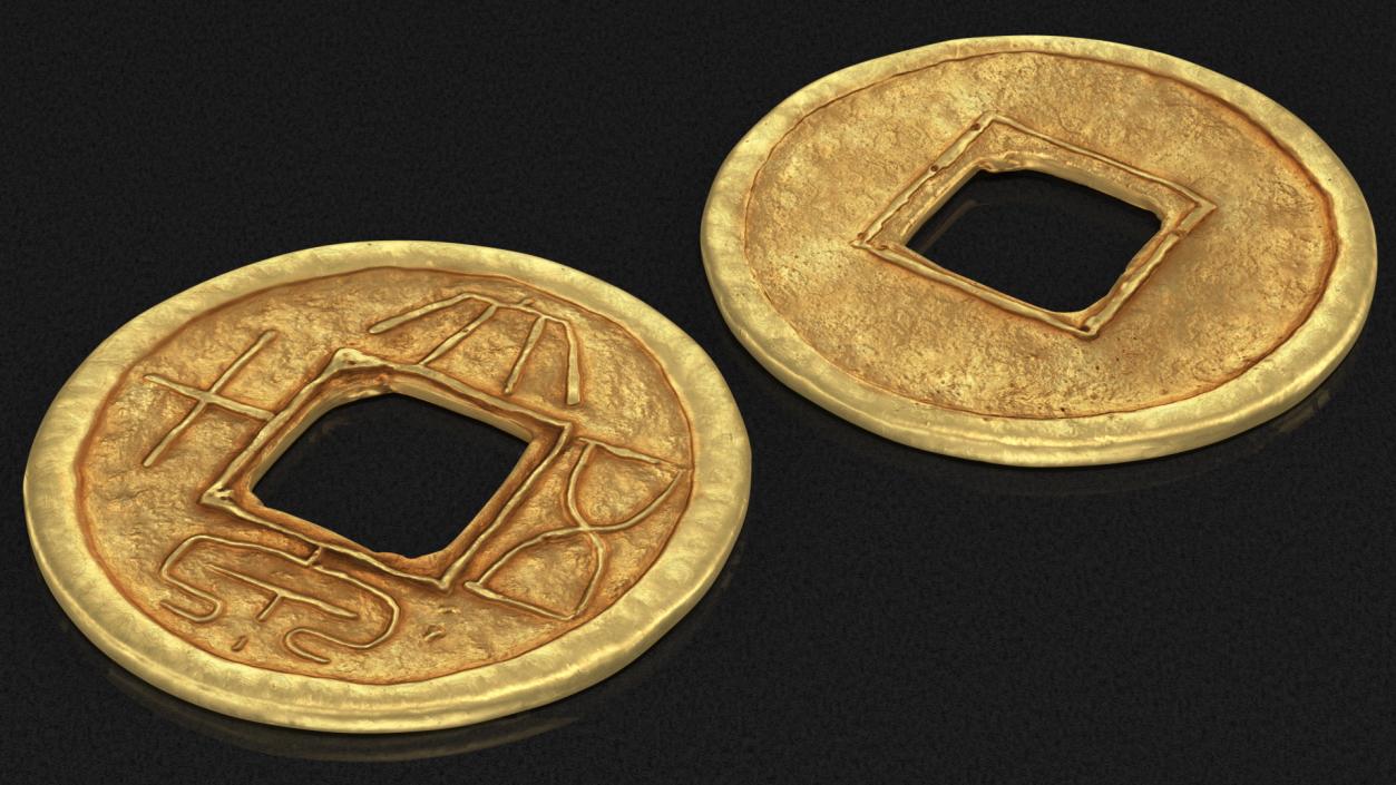 3D model Ancient China Coins Collection