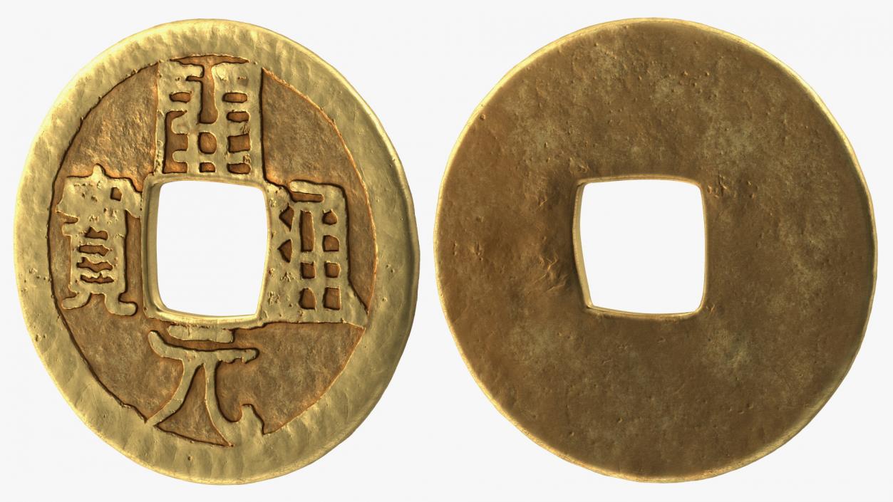 3D model Ancient China Coins Collection