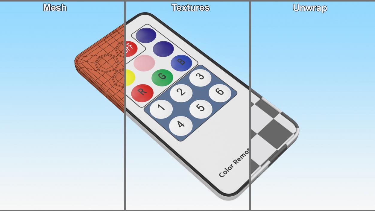 LED Light Remote Controller 3D