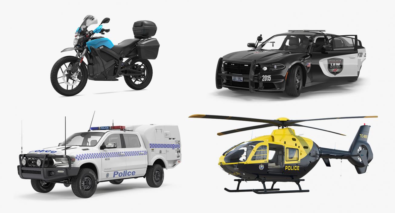 3D Rigged Police Transport Collection 2