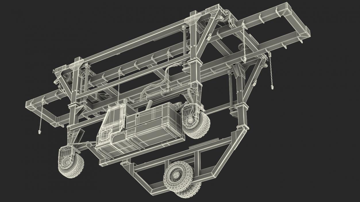 Straddle Carrier Generic Clean Rigged 3D