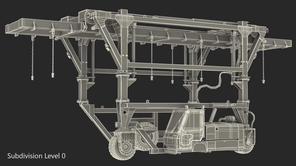 Straddle Carrier Generic Clean Rigged 3D