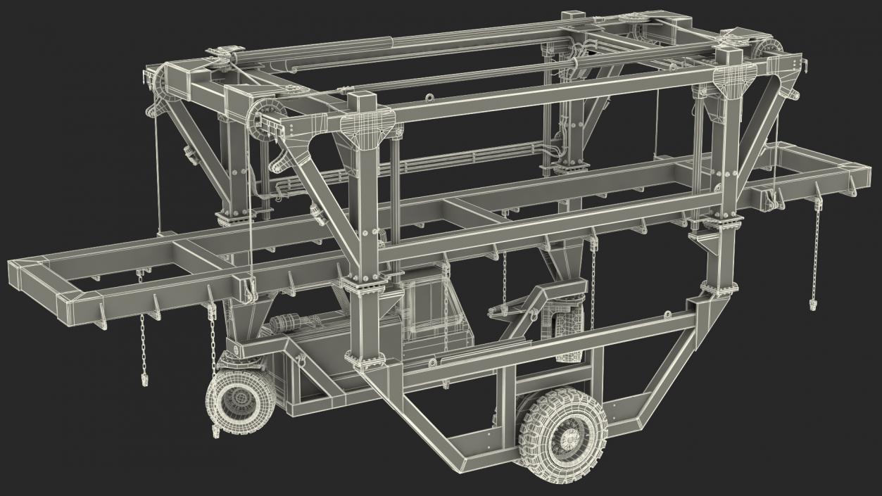 Straddle Carrier Generic Clean Rigged 3D