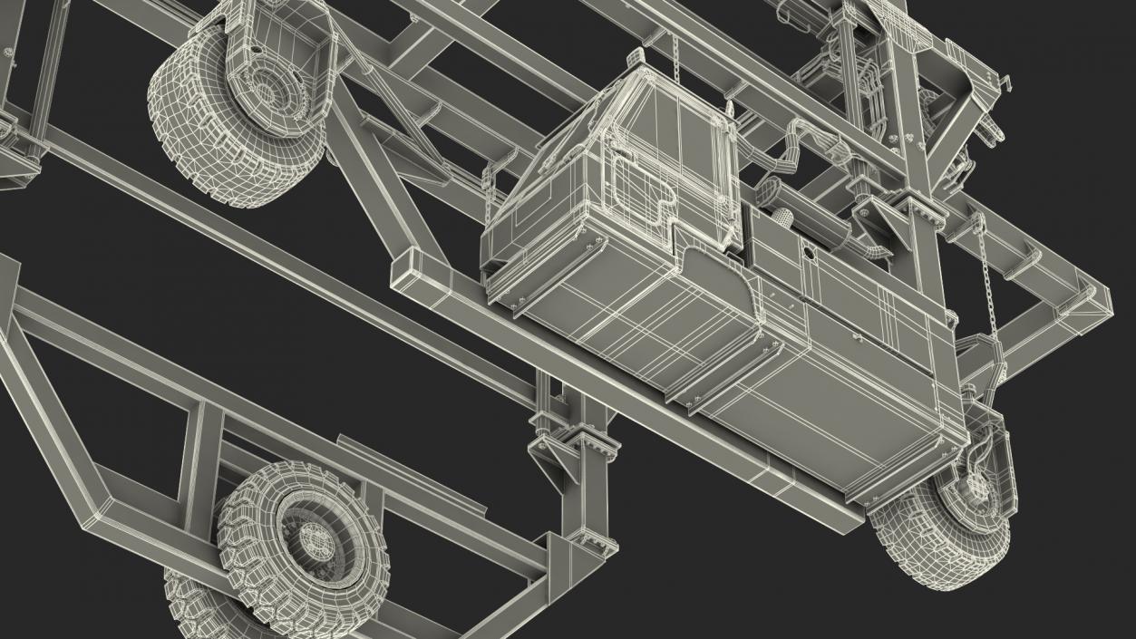 Straddle Carrier Generic Clean Rigged 3D