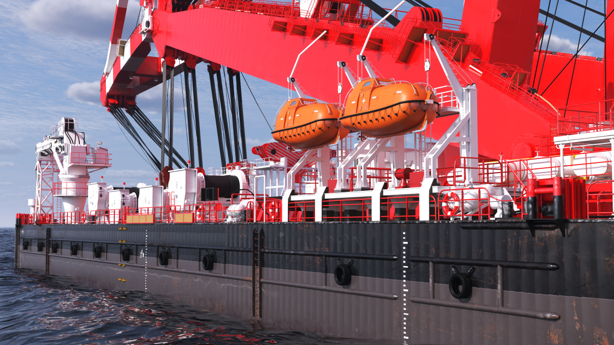 3D Floating Vessel Crane