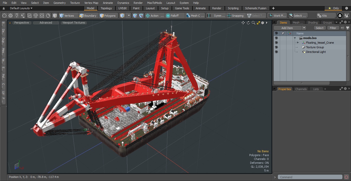 3D Floating Vessel Crane