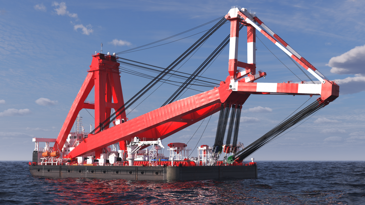 3D Floating Vessel Crane