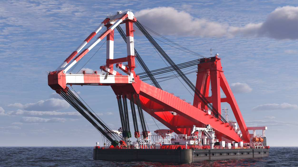 3D Floating Vessel Crane