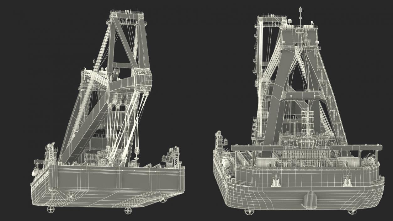 3D Floating Vessel Crane