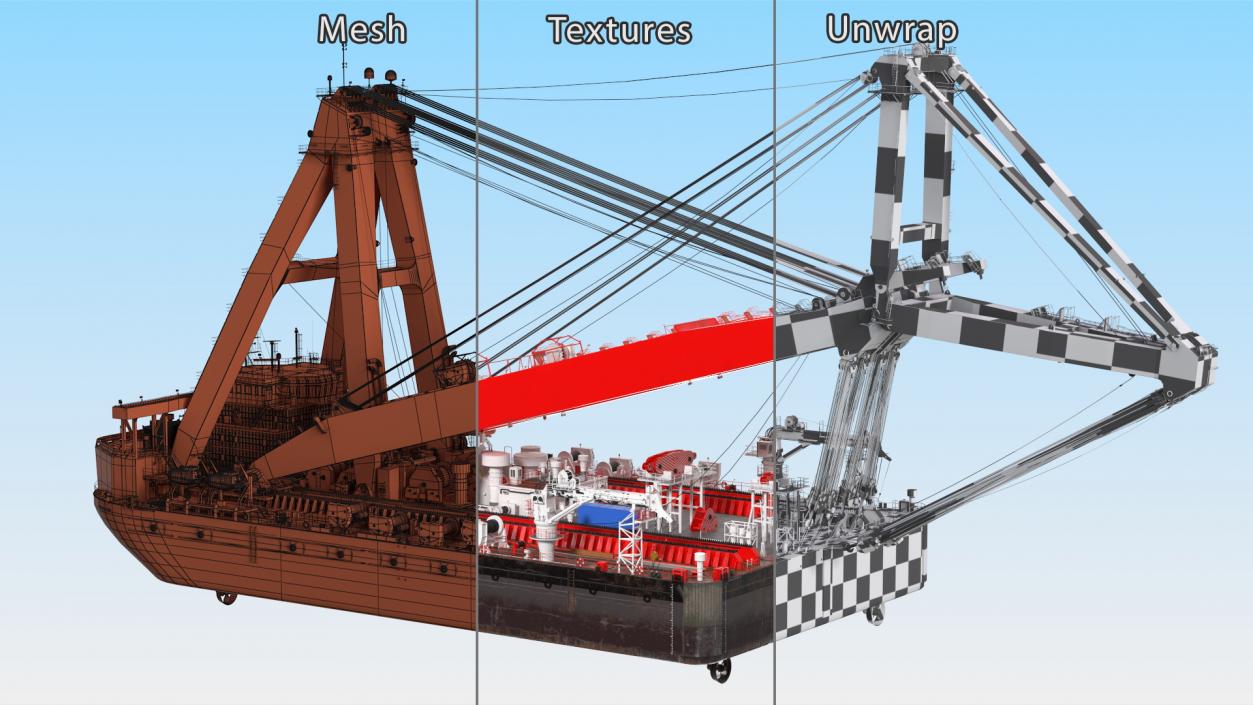 3D Floating Vessel Crane