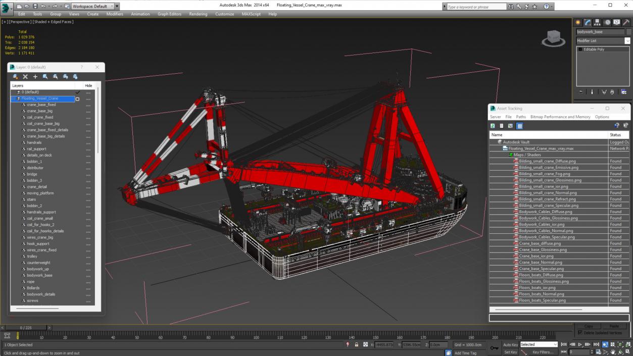 3D Floating Vessel Crane