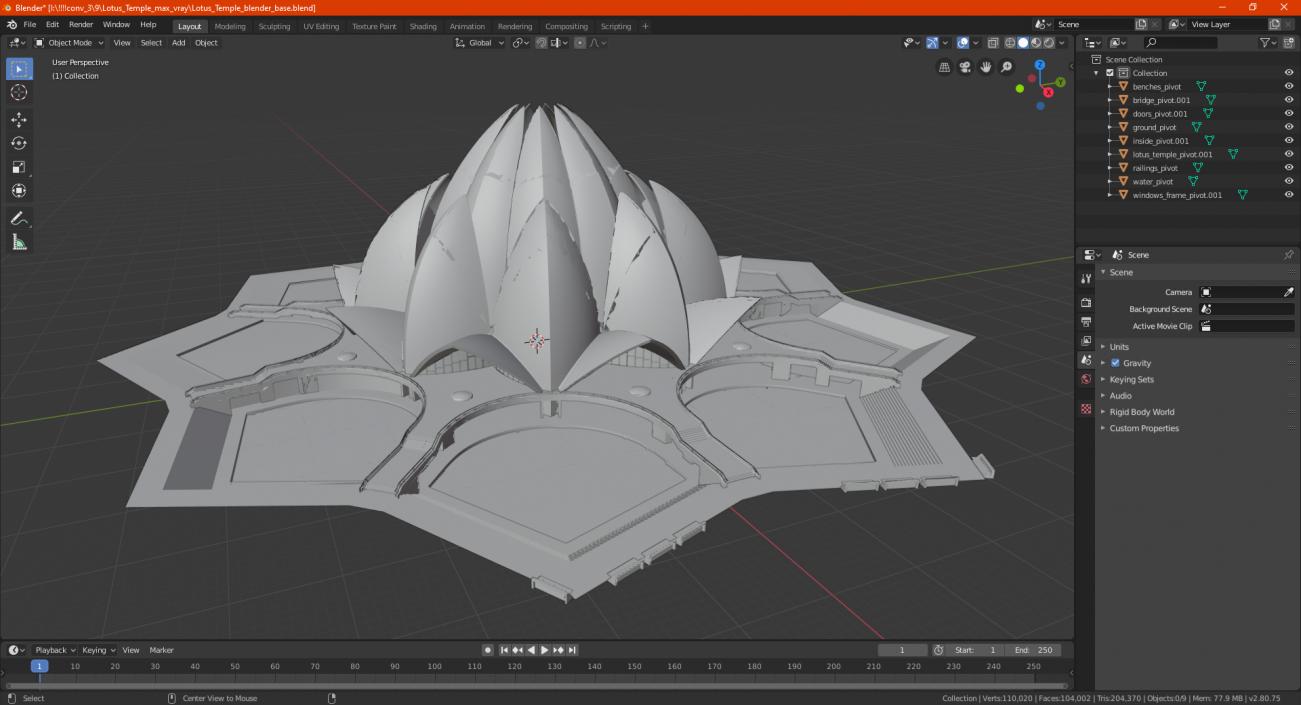 Lotus Temple 3D