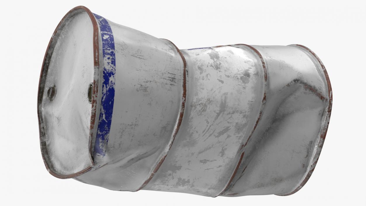 Damaged Motor Oil Barrel 3D model