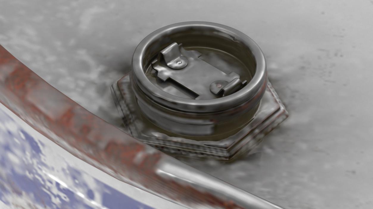 Damaged Motor Oil Barrel 3D model