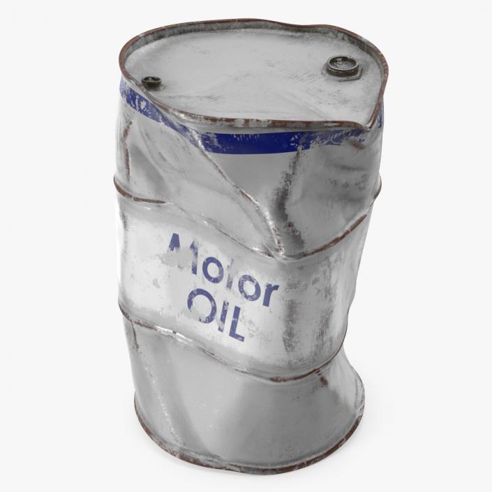 Damaged Motor Oil Barrel 3D model