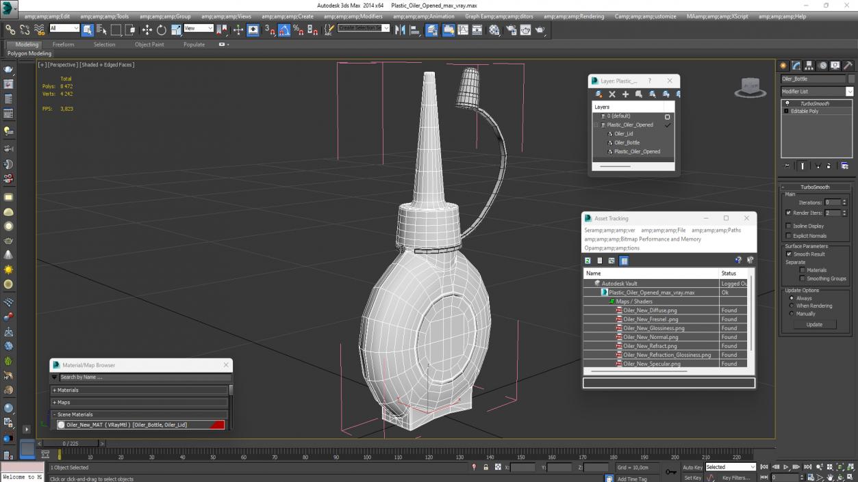 3D model Plastic Oiler Opened