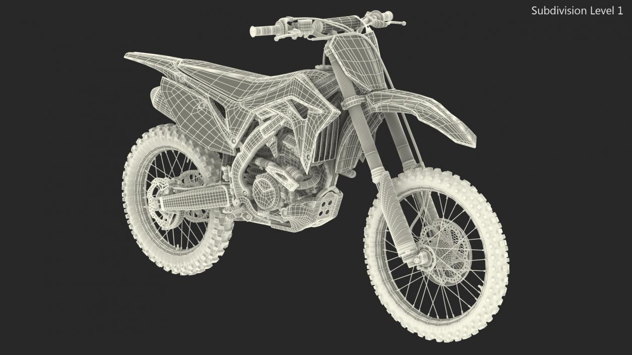 3D Motocross Bike Honda CRF250R 2019 model