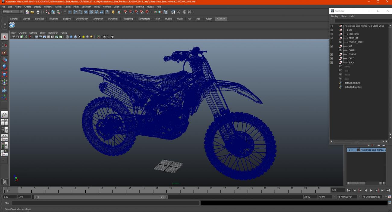 3D Motocross Bike Honda CRF250R 2019 model