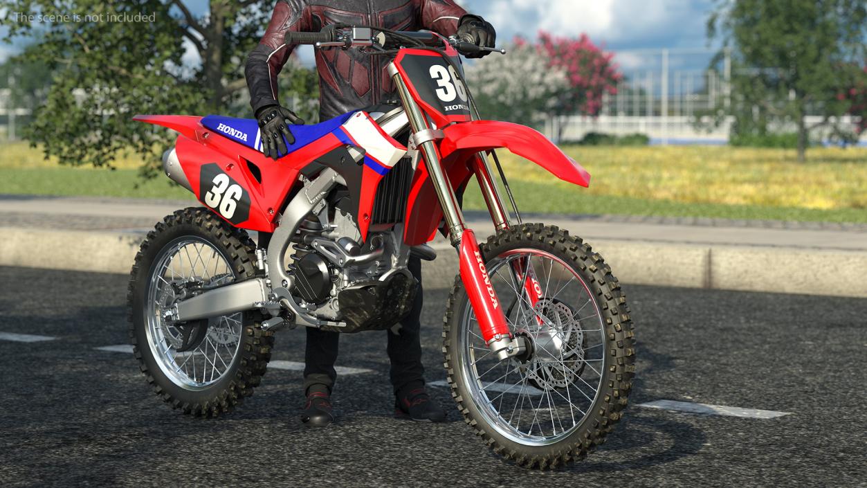 3D Motocross Bike Honda CRF250R 2019 model