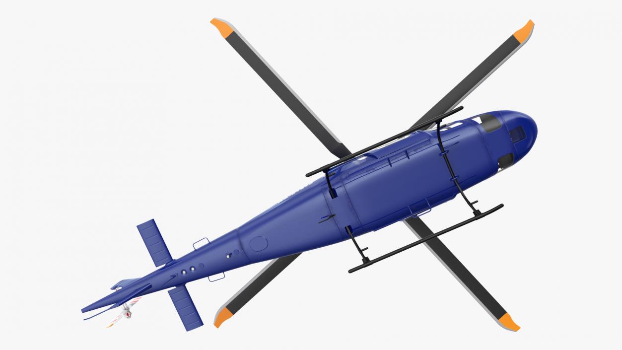 Leonardo AgustaWestland AW119 Helicopter Blue Rigged 3D