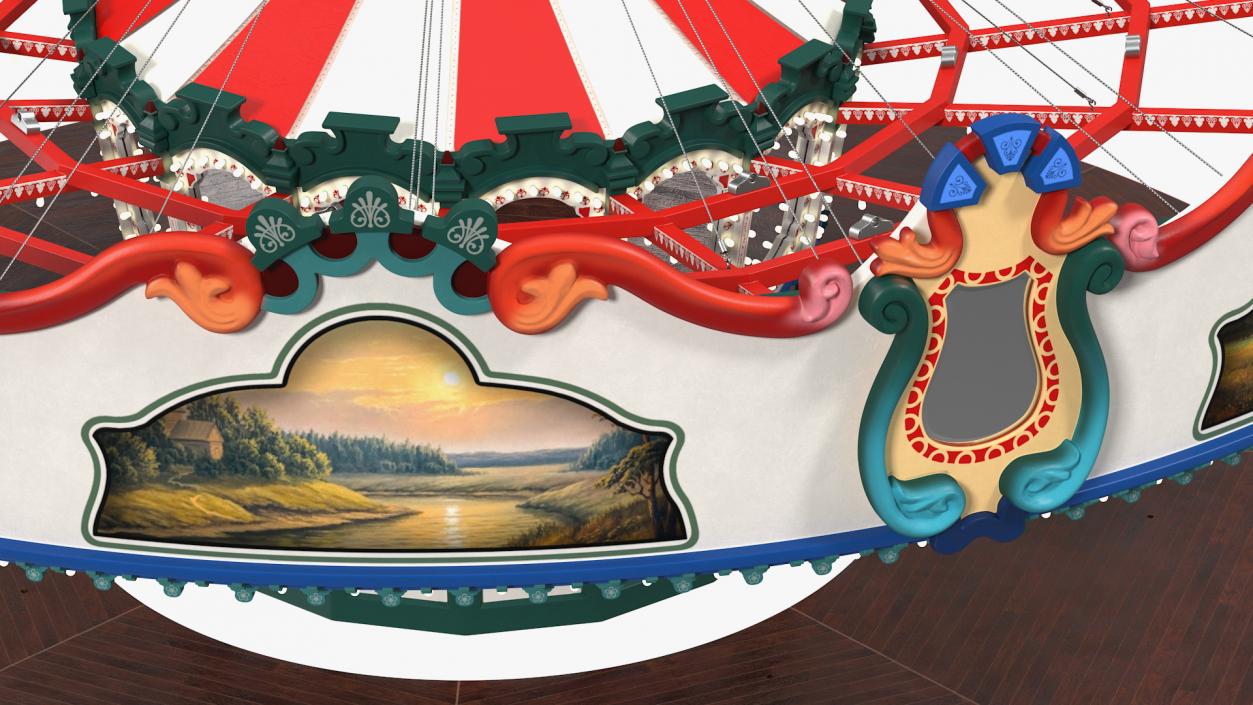 3D Empty Carousel Rigged