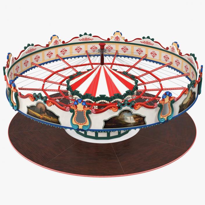 3D Empty Carousel Rigged