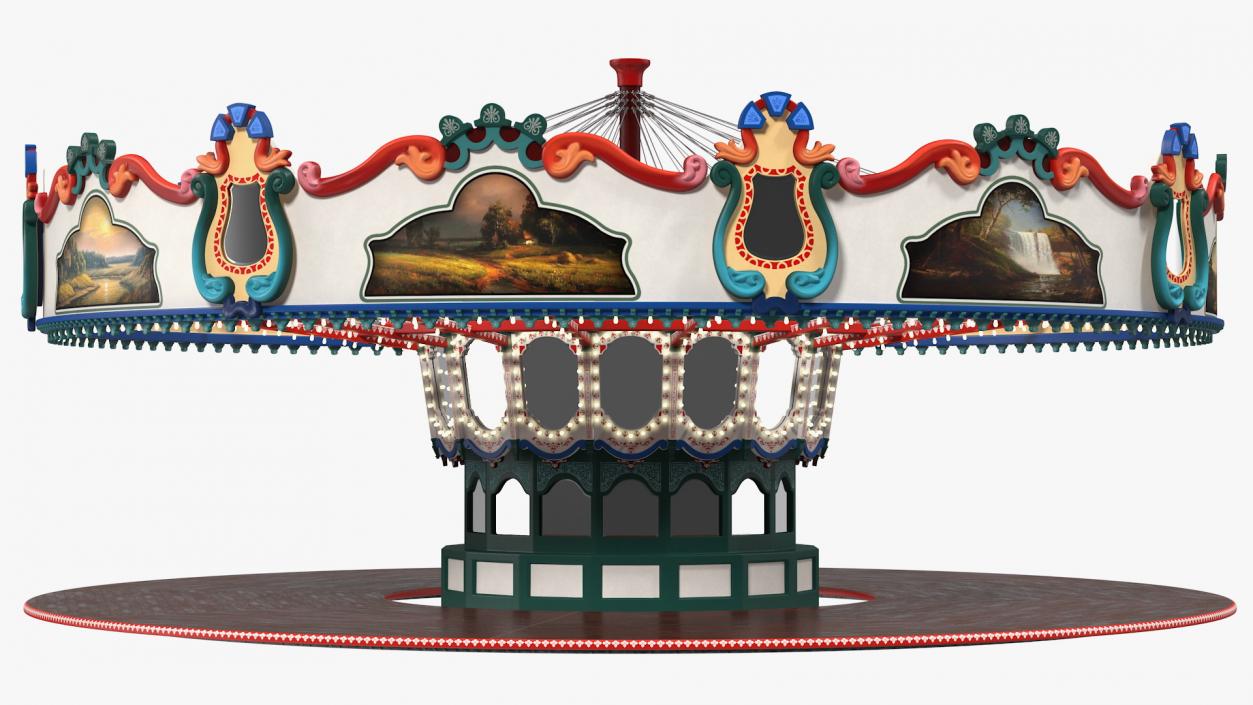 3D Empty Carousel Rigged