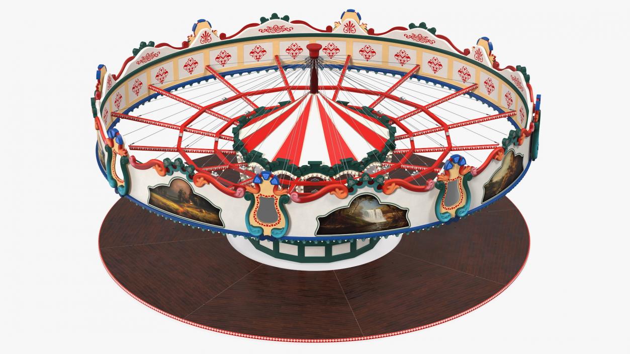 3D Empty Carousel Rigged